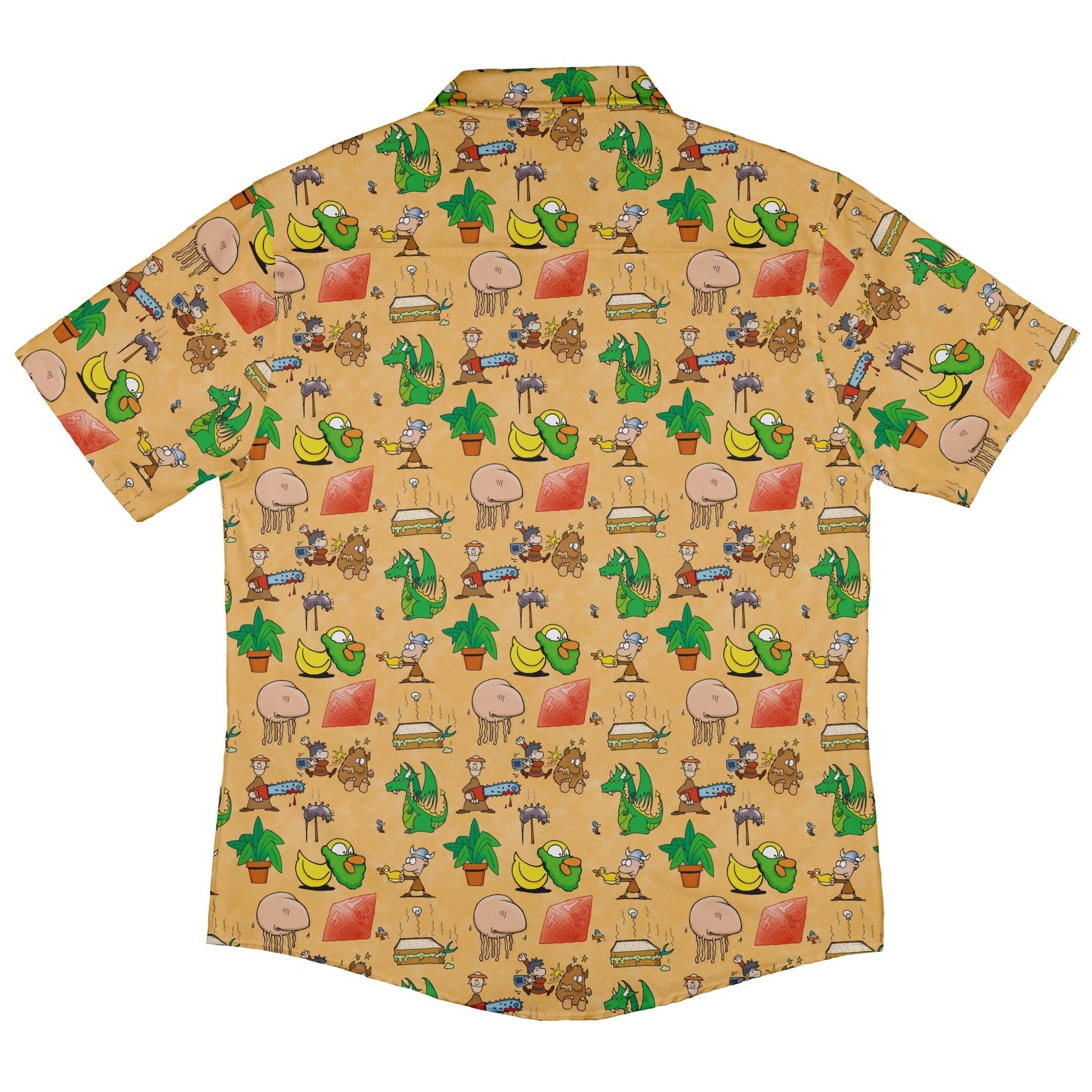 Munchkin Mayhem Button Up Shirt - board game print - Designs by Nathan - Munchkin print