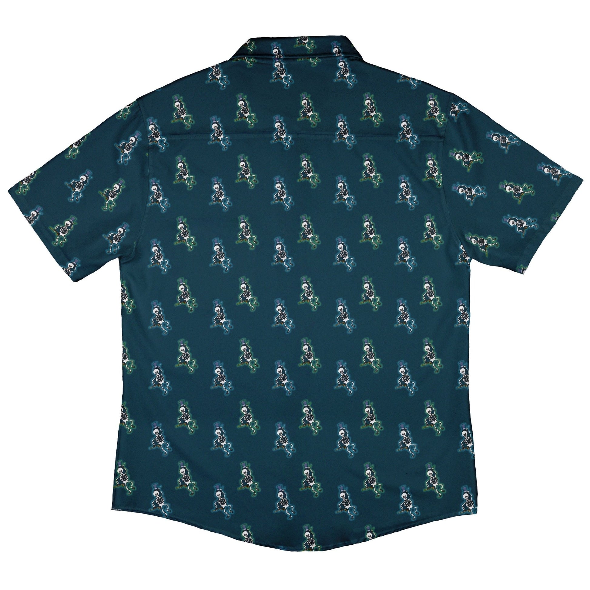 Munchkin Mr. Bones Halo Highlight Button Up Shirt - board game print - Design by Heather Davenport - Munchkin print