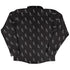 Munchkin Mr. Bones Plain Black Long Sleeve Button Up Shirt Geek Nerd board game print Design by Heather Davenport FLOW DESC WRITING