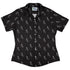 Munchkin Mr Bones Plain Black Curvy Button Up Shirt Geek Nerd women