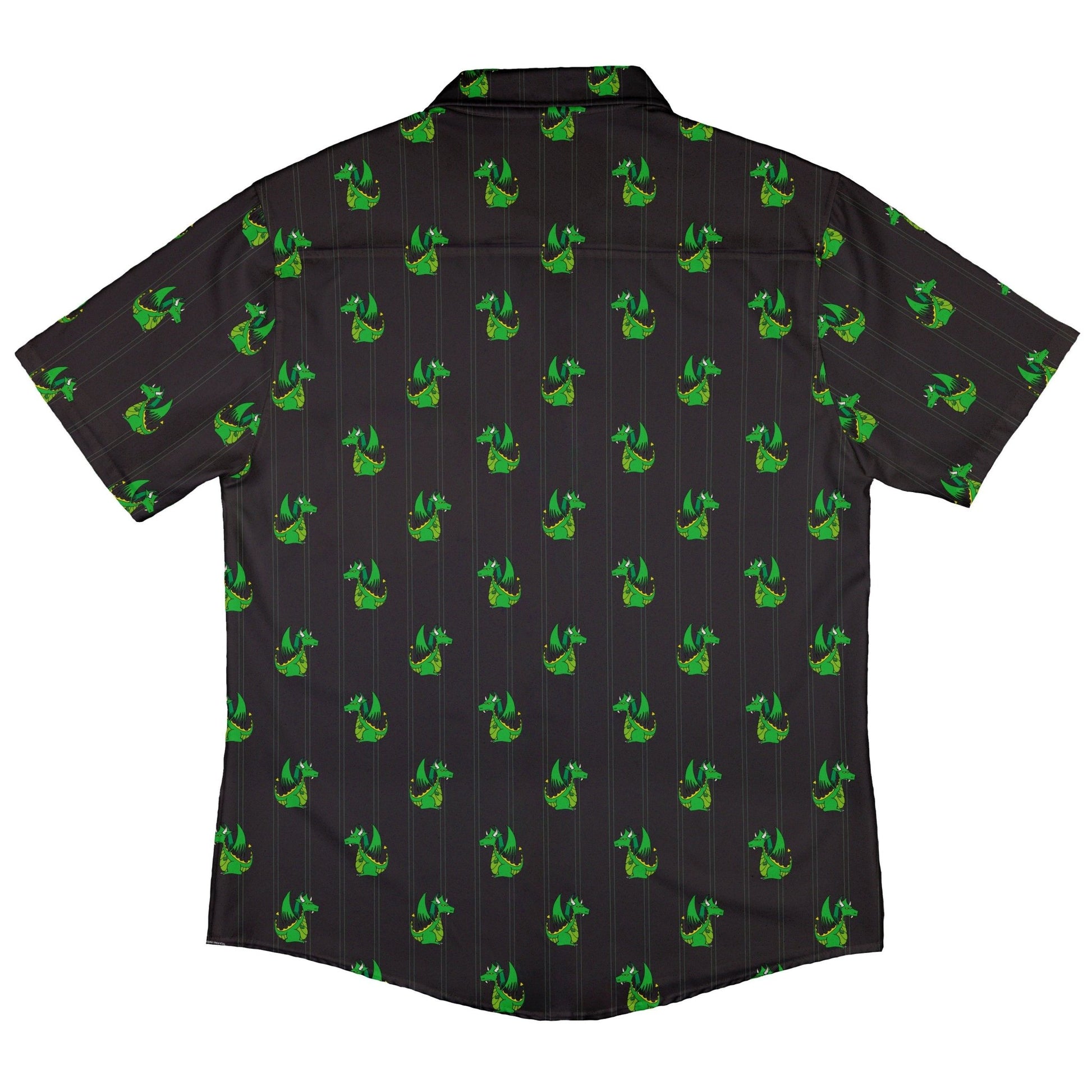 Ready - to - Ship Munchkin Plutonium Dragon Button Up Shirt Geek Nerd board game print Design by Heather Davenport fix