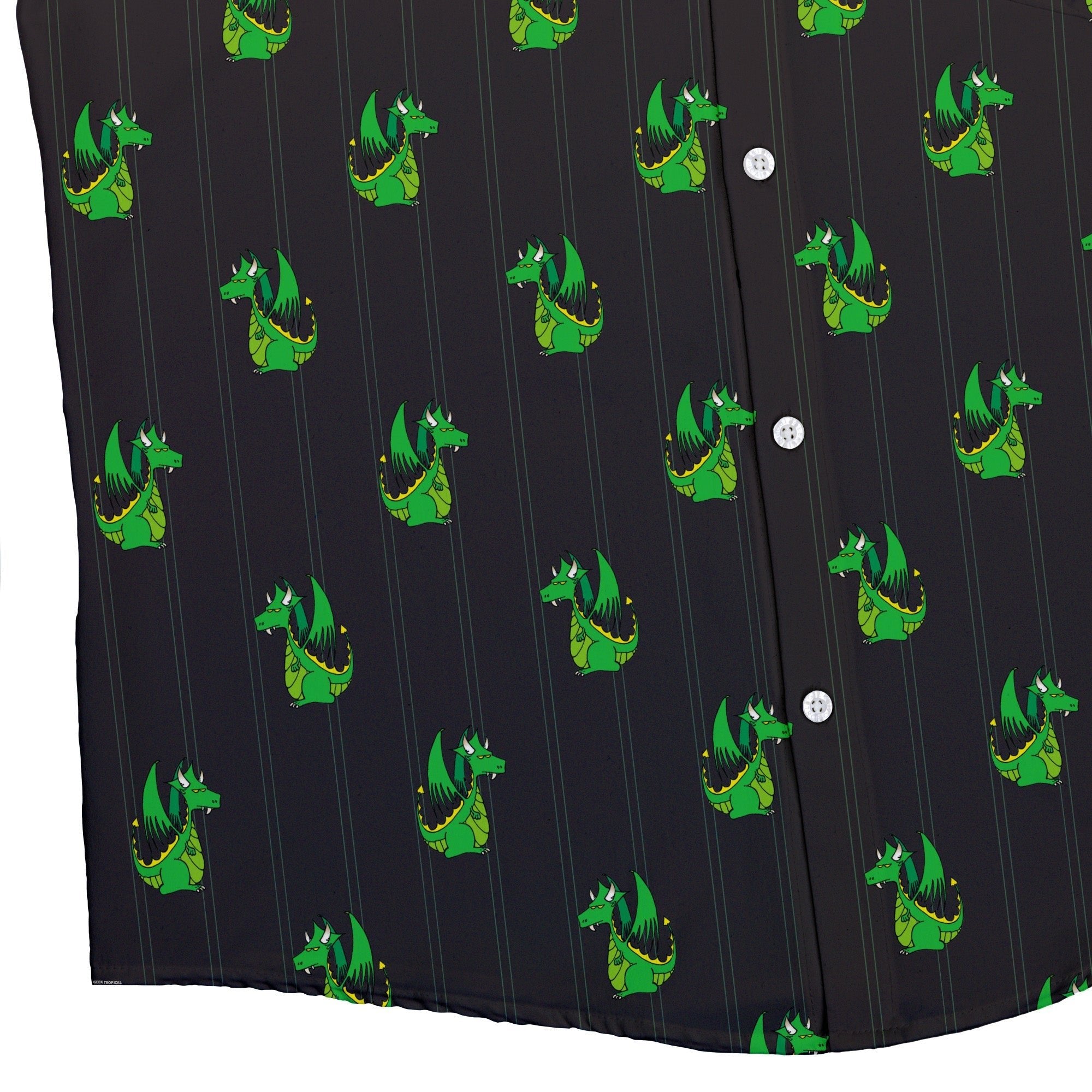 Munchkin Plutonium Dragon Button Up Shirt - board game print - Design by Heather Davenport - Munchkin print