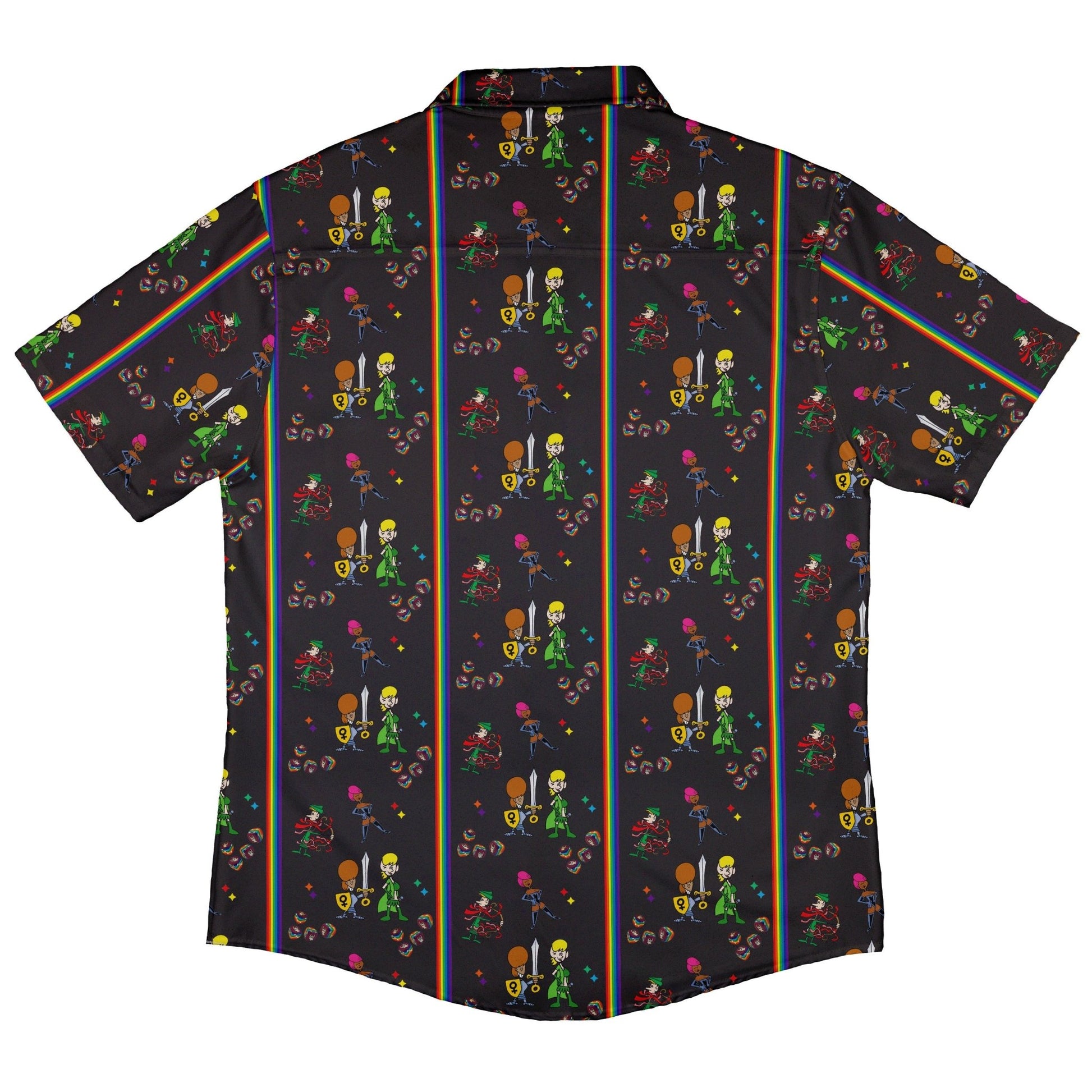 Munchkin Pride Button Up Shirt - board game print - Design by Heather Davenport - Munchkin print