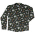 Munchkin Quirky Treasures Long Sleeve Button Up Shirt Geek Nerd board game print Design by Dunking Toast FLOW DESC WRITING