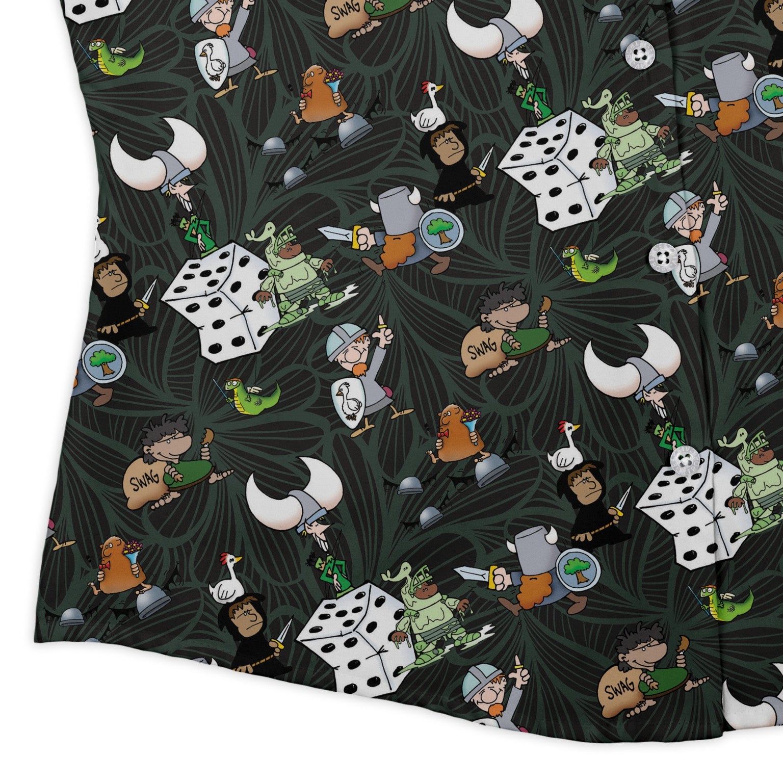 Munchkin Quirky Treasures Curvy Button Up Shirt Geek Nerd women