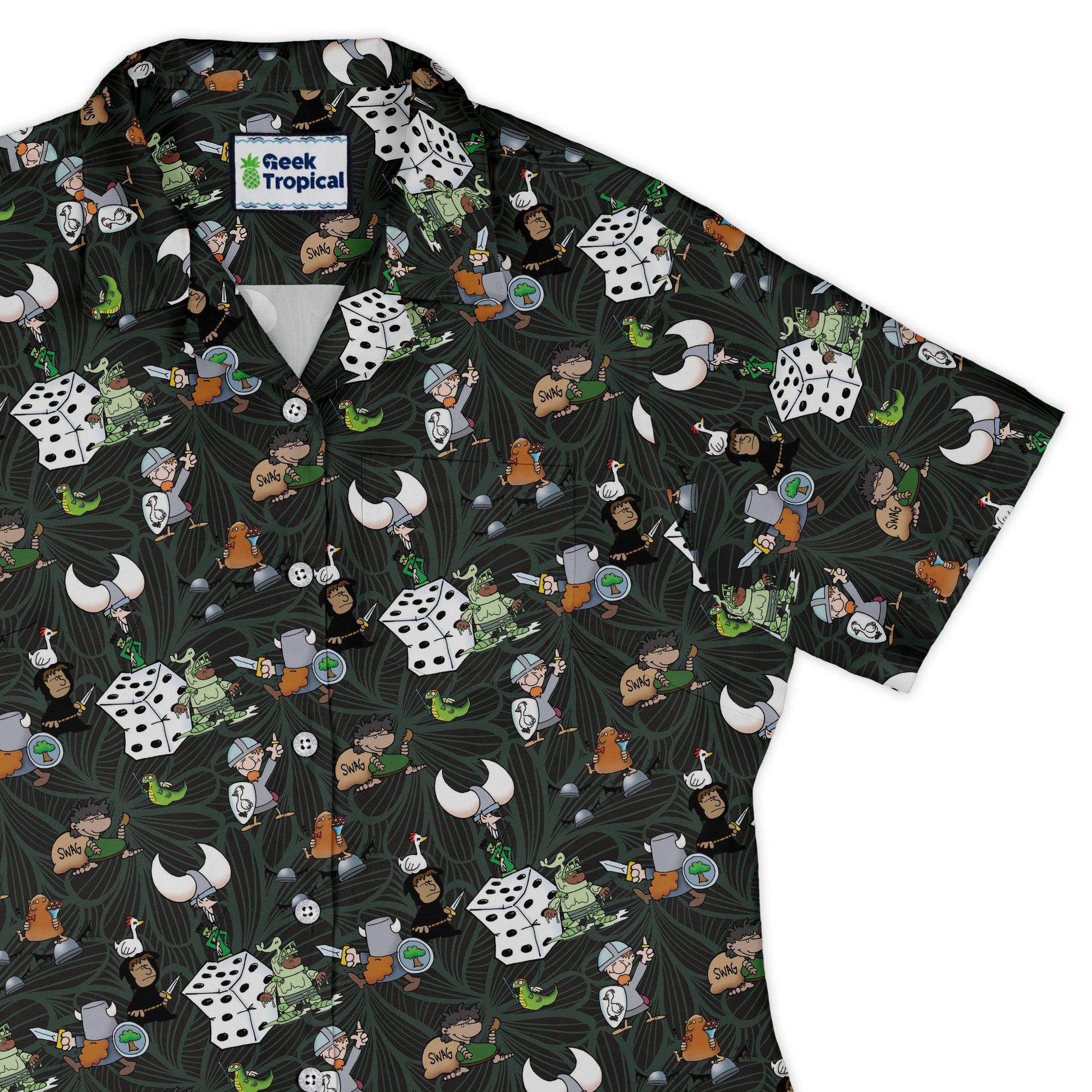 Munchkin Quirky Treasures Curvy Button Up Shirt Geek Nerd women