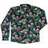 Munchkin Tropical Flower Long Sleeve Button Up Shirt Geek Nerd board game print Design by Claire Murphy FLOW DESC WRITING