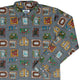 Murder Mystery Board Game Long Sleeve Button Up Shirt Geek Nerd adult sizing board game print Designs by Nathan
