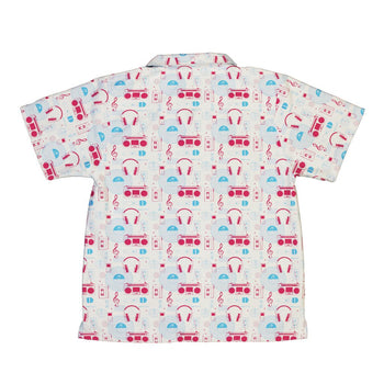 Music Paraphernalia Youth Hawaiian Shirt Geek Nerd 0925 Design by Tobe Fonseca FLOW DESC WRITING