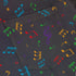 Musical Rainbow Notes Black Button Up Shirt - adult sizing - music print -