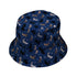 Mystic Cloud Cats Blue Bucket Hat Black Stitching