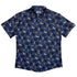 Mystic Cloud Cats Blue Button Up Shirt Flat Front