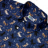 Mystic Cloud Cats Blue Button Up Shirt Neck
