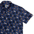 Mystic Cloud Cats Blue Button Up Shirt Top Corner