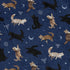 Mystic Cloud Cats Blue Long Sleeve Button Up Shirt pocket