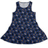 Mystic Cloud Cats Blue Sleeveless Dress front