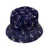 Mystic Cloud Cats Purple Bucket Hat Gray Stitching