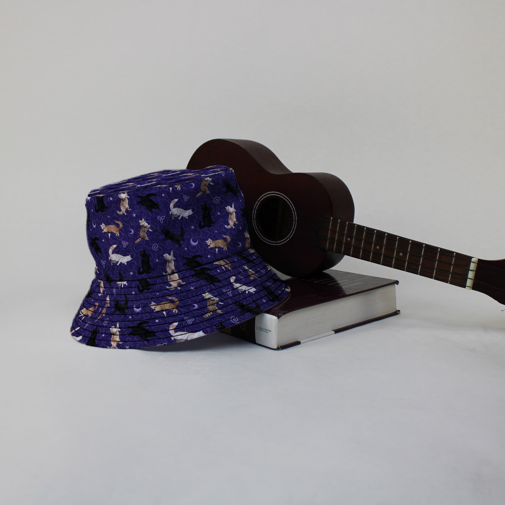 Mystic Cloud Cats Purple Bucket Hat Lifestyle