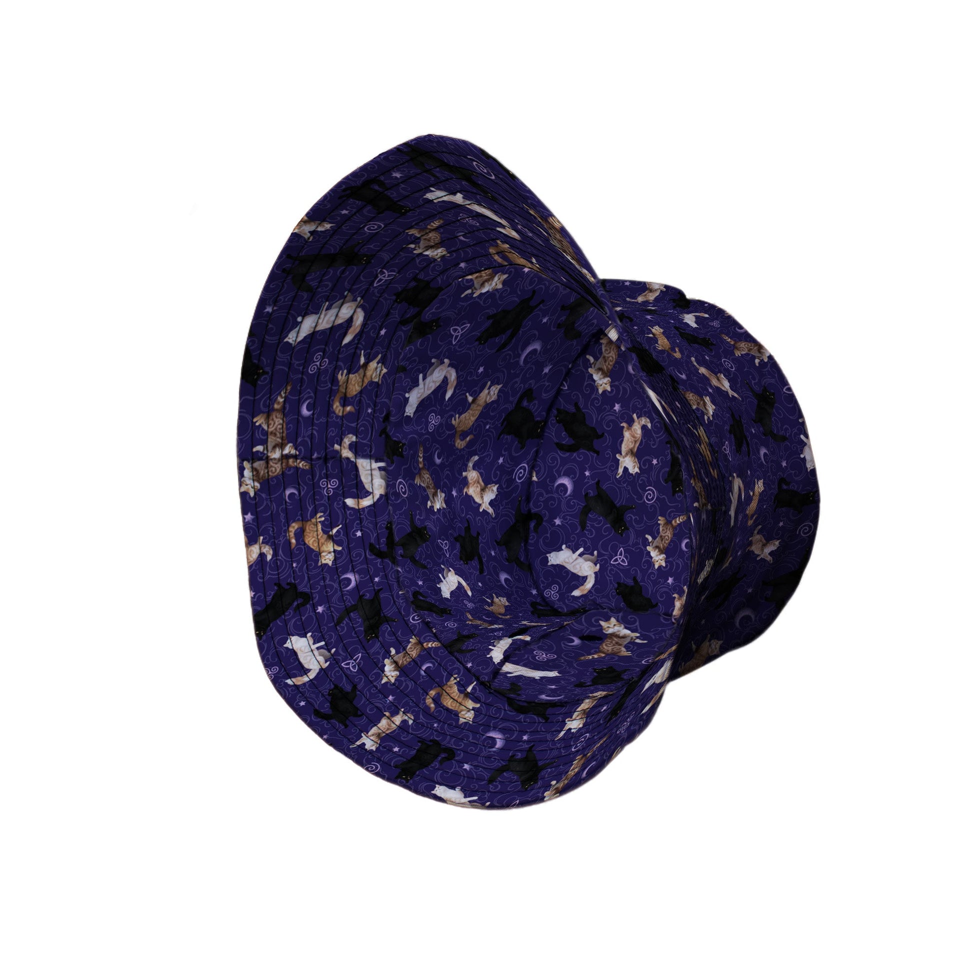 Mystic Cloud Cats Purple Bucket Hat Side View