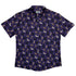 Mystic Cloud Cats Purple Button Up Shirt Flat Front