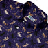 Mystic Cloud Cats Purple Button Up Shirt Neck