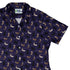 Mystic Cloud Cats Purple Curvy Button Up Shirt womens top right