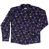 Mystic Cloud Cats Purple Long Sleeve Button Up Shirt front