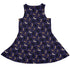 Mystic Cloud Cats Purple Sleeveless Dress back