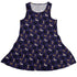Mystic Cloud Cats Purple Sleeveless Dress front