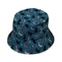 Mystic Cloud Cats Teal Bucket Hat Black Stitching