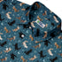 Mystic Cloud Cats Teal Button Up Shirt Neck