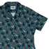 Mystic Cloud Cats Teal Curvy Button Up Shirt womens top right