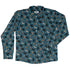 Mystic Cloud Cats Teal Long Sleeve Button Up Shirt front