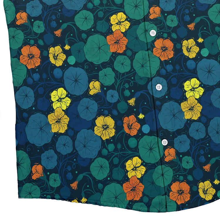 Nasturtium Button Up Shirt Geek Nerd 0925 adult sizing All Adult Button Up Shirts