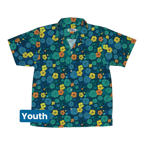 Nasturtium Youth Hawaiian Shirt Geek Nerd 0925 Botany Print Design by Episodic