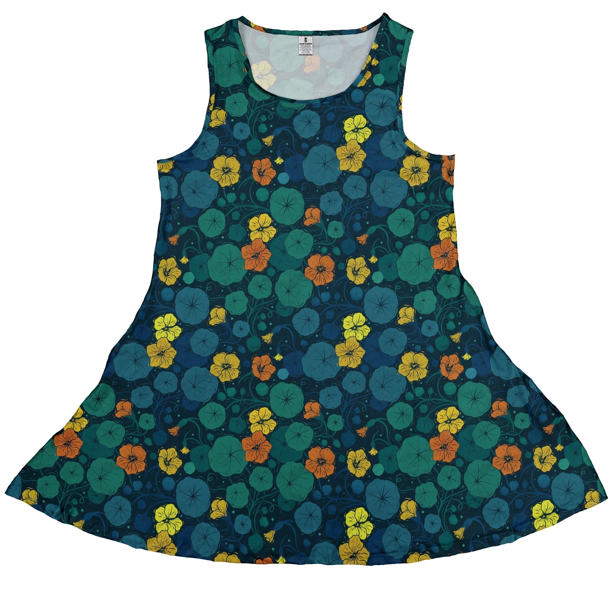 Nasturtium Dress Geek Nerd 0925 Botany Print Design by Episodic