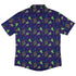 Neon Retro Dice Button Up Shirt Geek Nerd adult sizing Design by Heather Davenport dnd & rpg print