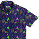 Neon Retro Dice Button Up Shirt Geek Nerd adult sizing Design by Heather Davenport dnd & rpg print