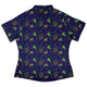 Neon Retro Dice Curvy Button Up Shirt Geek Nerd Design by Heather Davenport dnd & rpg print q225
