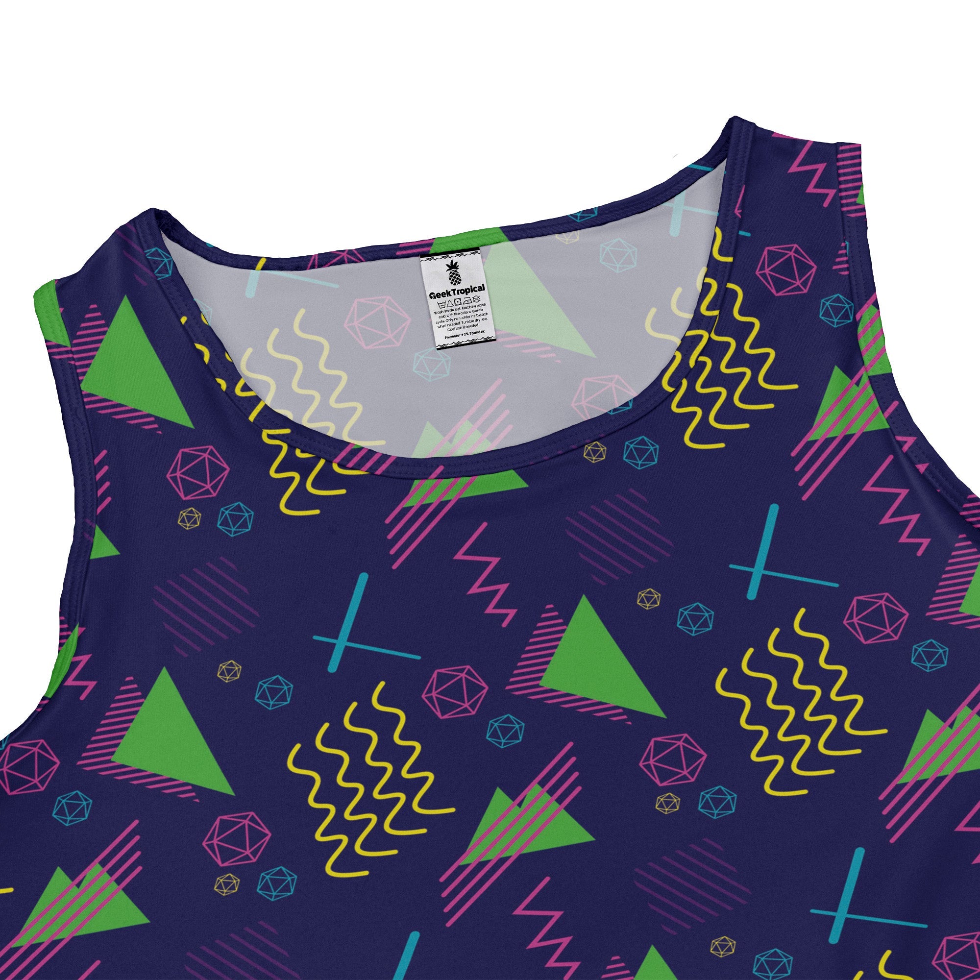 Neon Retro Dice Dress Geek Nerd Design by Heather Davenport dnd & rpg print lx - C