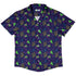 Neon Retro Dice Button Up Shirt Geek Nerd adult sizing Design by Heather Davenport dnd & rpg print
