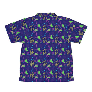 Neon Retro Dice Youth Hawaiian Shirt Geek Nerd Design by Heather Davenport dnd & rpg print q225