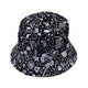 Nerdy Doodles Black Bucket Hat Geek Nerd board game print Design by Zirkus Design dnd & rpg print