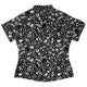 Nerdy Doodles Black Curvy Button Up Shirt Geek Nerd board game print Design by Zirkus Design dnd & rpg print