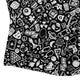 Nerdy Doodles Black Curvy Button Up Shirt Geek Nerd board game print Design by Zirkus Design dnd & rpg print