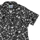 Nerdy Doodles Black Curvy Button Up Shirt Geek Nerd board game print Design by Zirkus Design dnd & rpg print