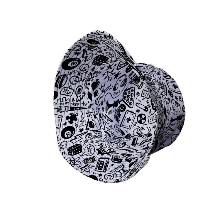 Nerdy Doodles Swag Bucket Hat Geek Nerd board game print Design by Zirkus Design dnd & rpg print
