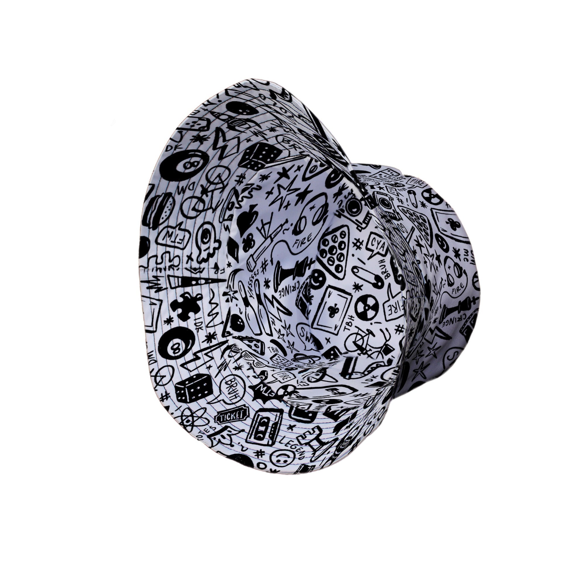Nerdy Doodles Swag Bucket Hat Geek Nerd board game print Design by Zirkus Design dnd & rpg print