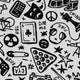 Nerdy Doodles Swag Long Sleeve Button Up Shirt Geek Nerd adult sizing board game print Design by Zirkus Design