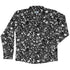 Nerdy Doodles Black Long Sleeve Button Up Shirt Geek Nerd adult sizing board game print Design by Zirkus Design